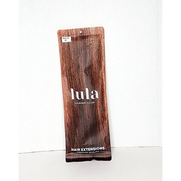 Lula Hair Extensions NEW M02 14 4# -  Straight Black Brown Darker - Picture 1 of 6